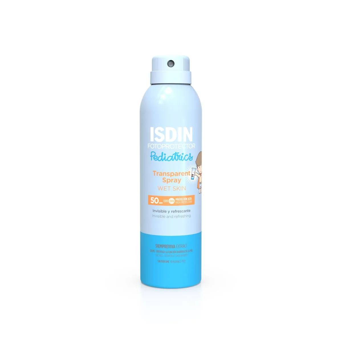 ISDIN SUN PÄIKESEKAITSEAEROSOOL VEEKINDEL LASTE SPF50 250ML - Product Image