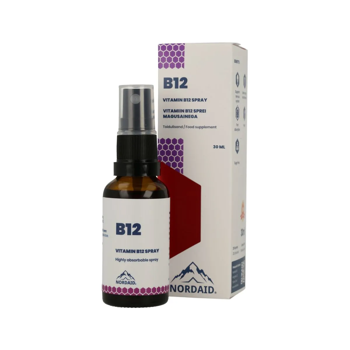 NORDAID B12 VITAMIN ORAL SPRAY 30ML - Product Image