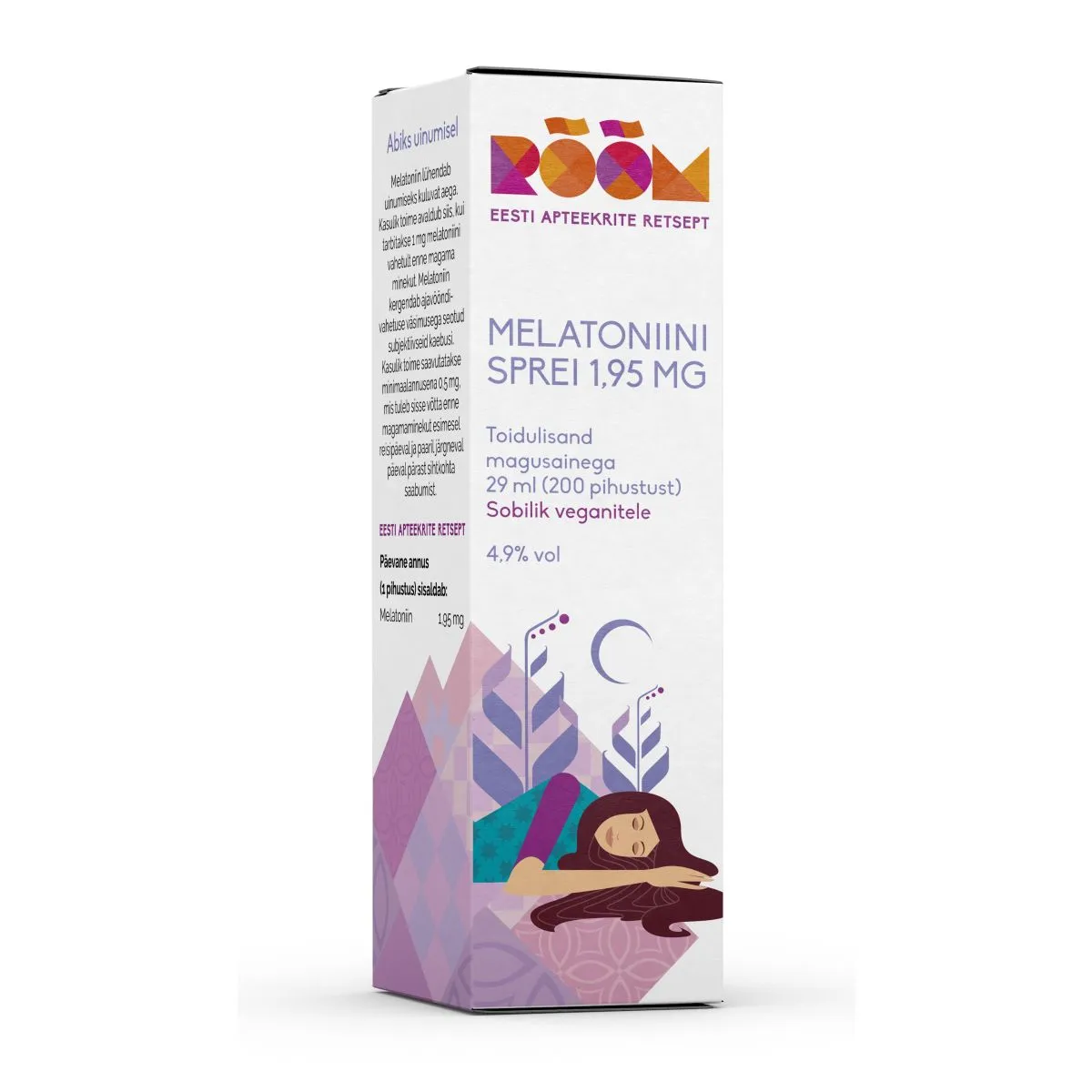 RÕÕM MELATONIINI SPREI 1,95MG 29ML VANA - Product Image