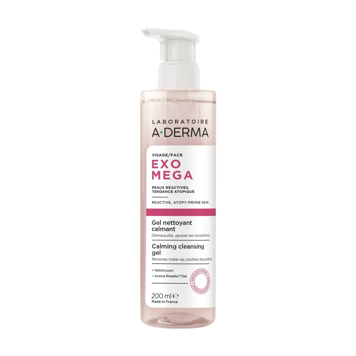 A-DERMA EXOMEGA NÄO PUHASTUSGEEL RAHUSTAV 200ML - Product Image