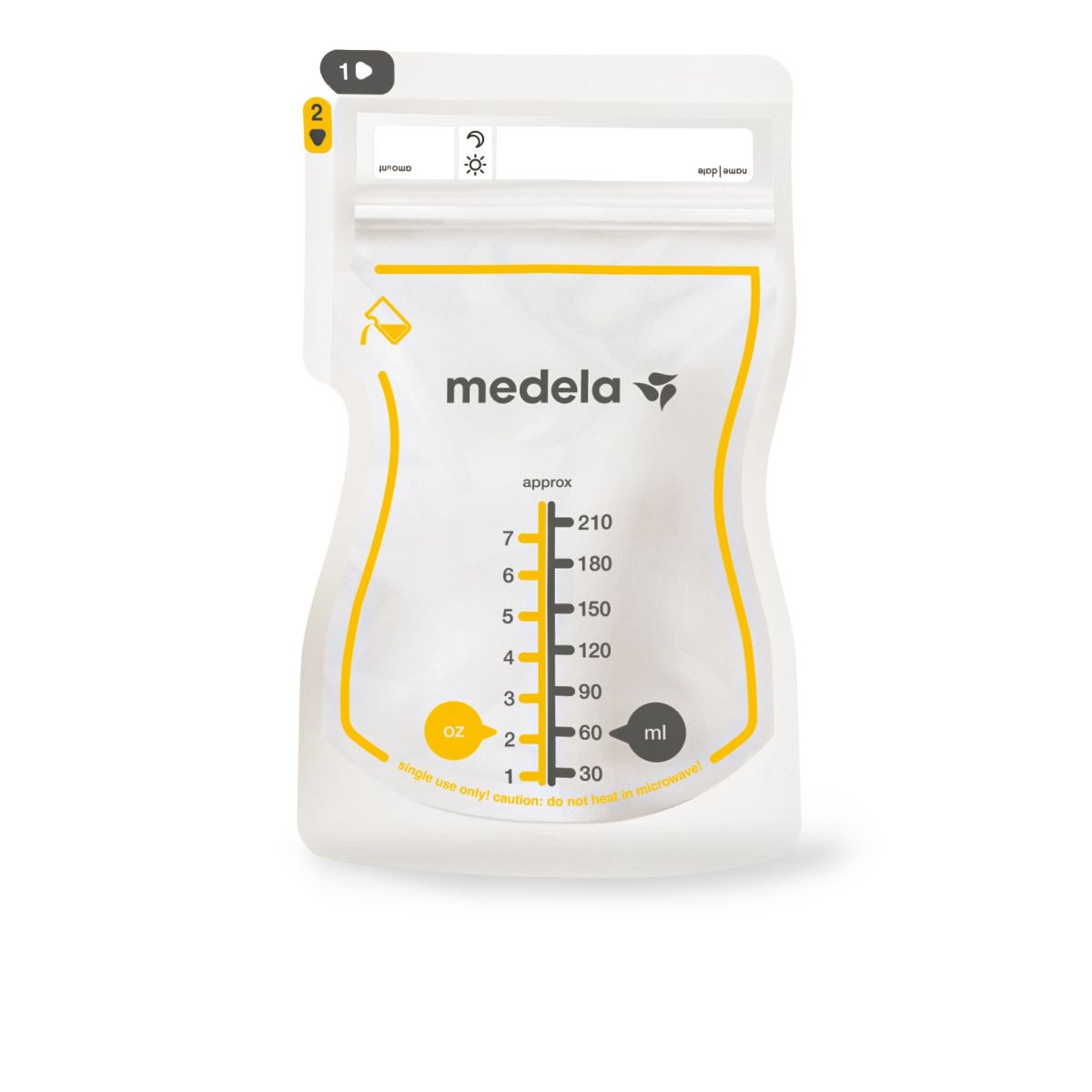 MEDELA BF RINNAPIIMA SÄILITUSKOTID 210ML N50 - Product Image