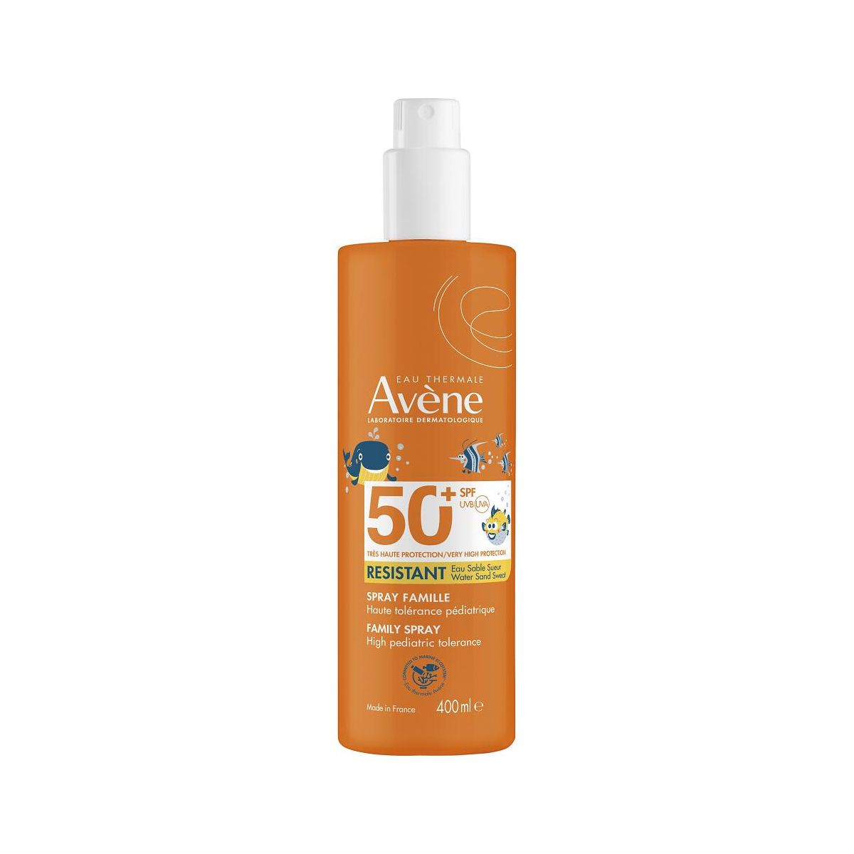 AVENE SUN PÄIKESEKAITSESPREI SPF50+ KOGU PERELE 400ML - Product Image