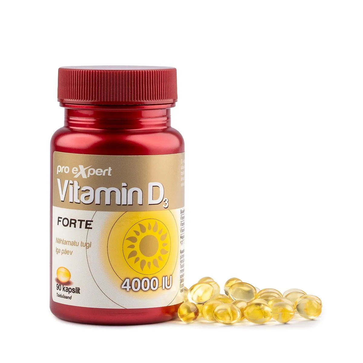 VITAMIN D3 PRO EXPERT 4000IU FORTE KAPSLID N90 - Product Image