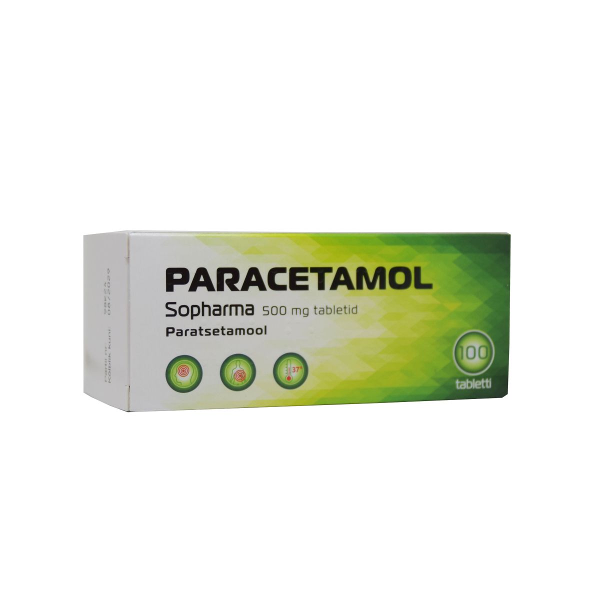 PARACETAMOL SOPHARMA TBL 500MG N100 - Product Image