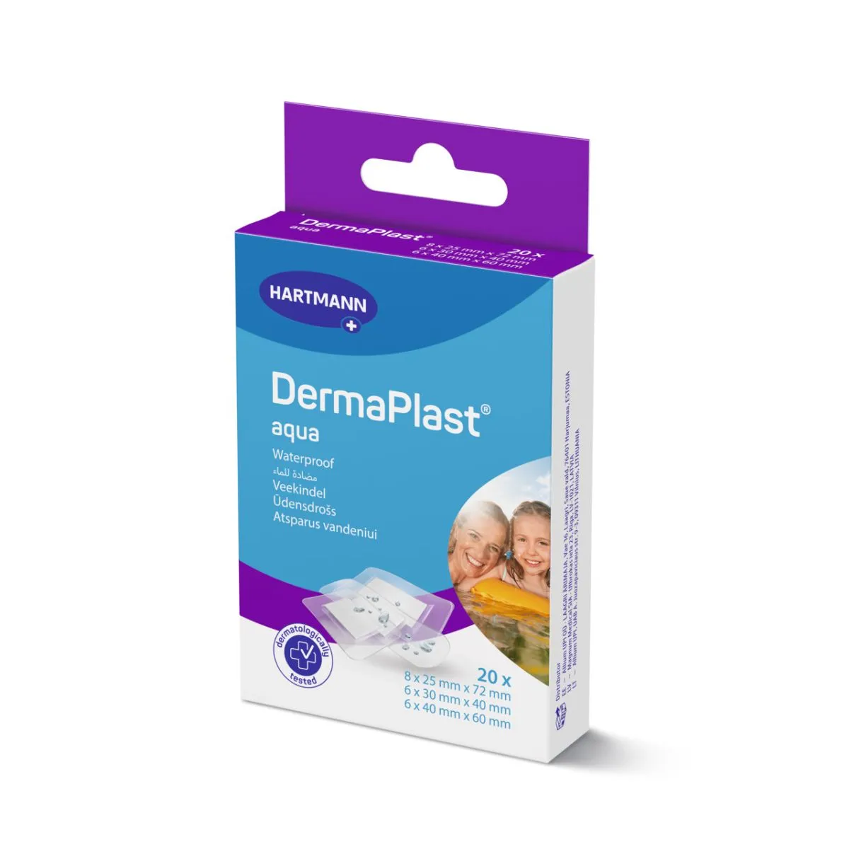 DERMAPLAST PLAASTRID AQUA LÄBIPAISTVAD (3 SUURUST) N20 - Product Image
