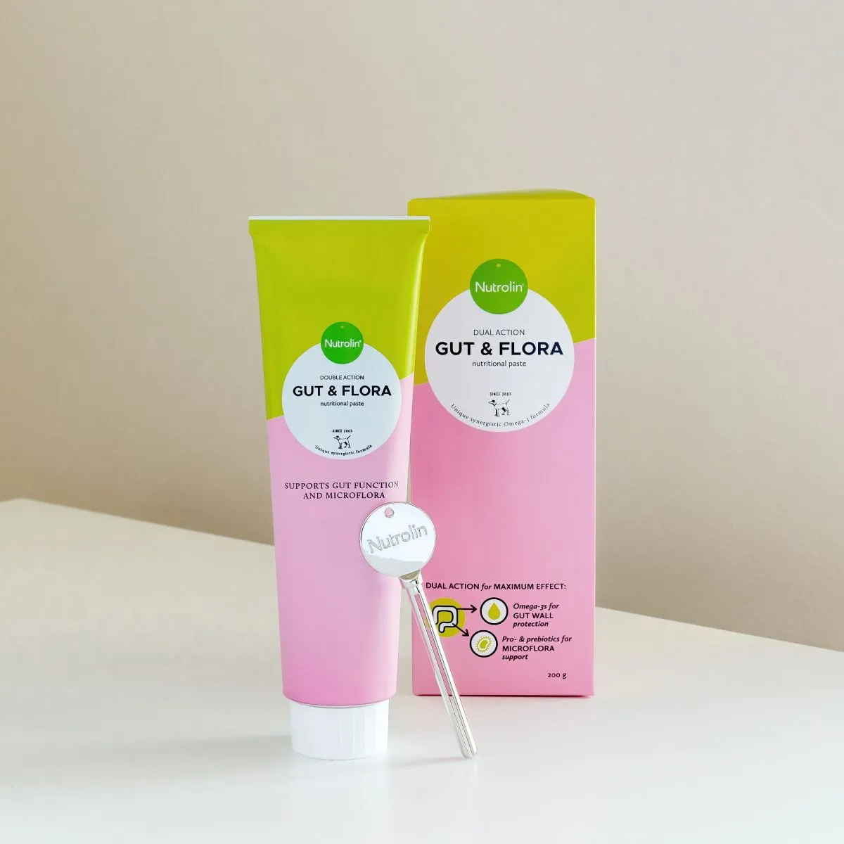 Nutrolin Gut & Flora toiteainetepasta kassile ja koerale 200 g - Product Image