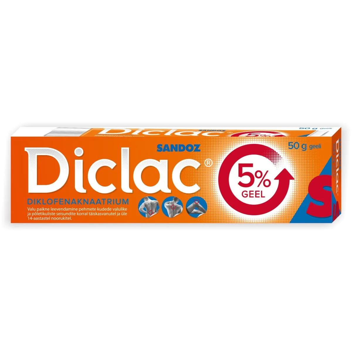 DICLAC 5% GEEL 50MG/G 50G - Product Image