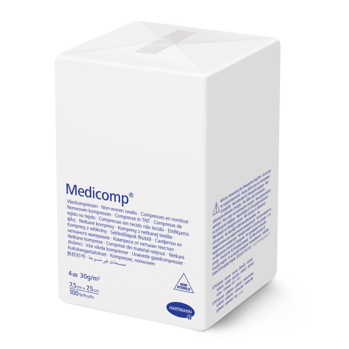 MEDICOMP TAMPOONID MITTESTER 7,5X7,5CM N100 - Product Image