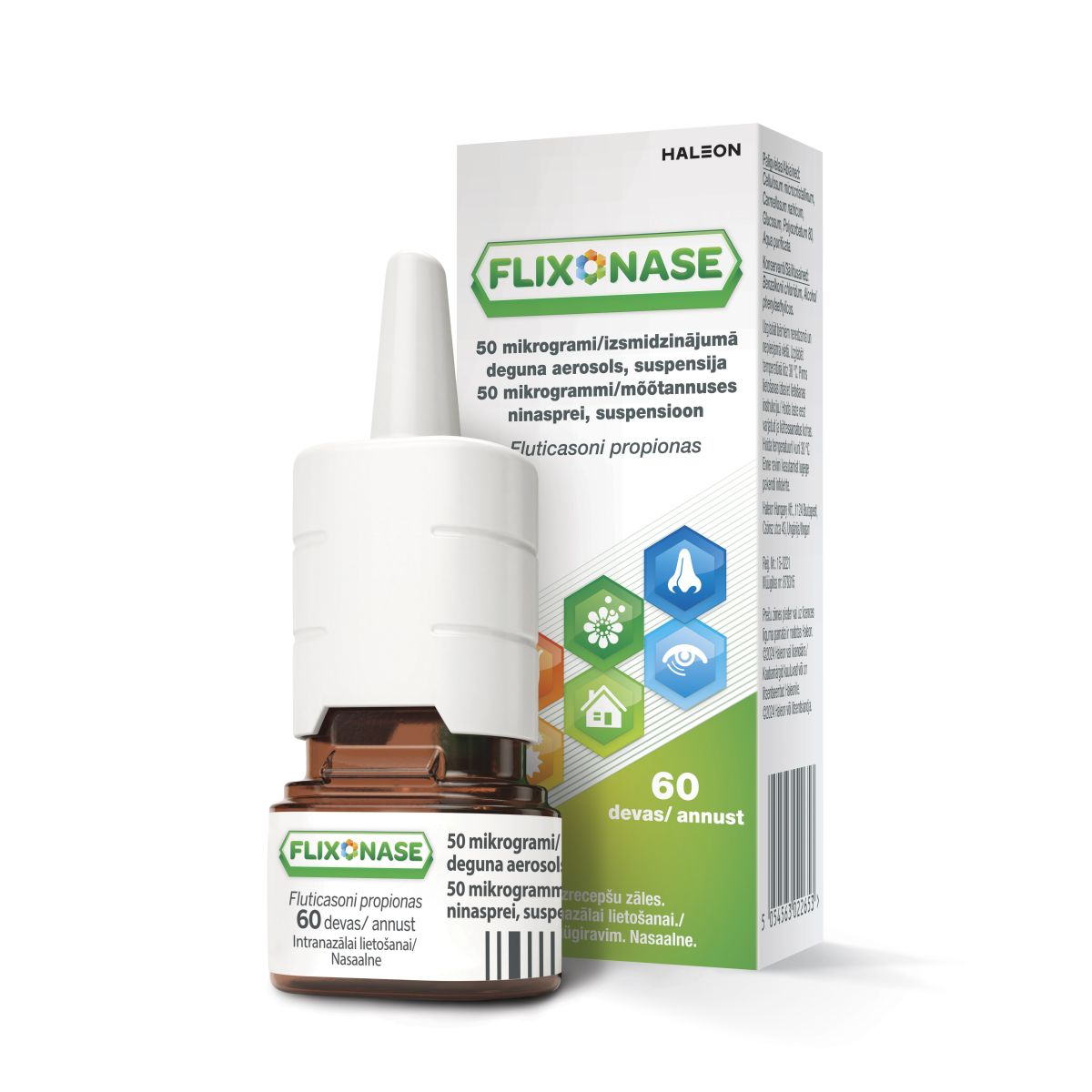FLIXONASE NINASPREI, SUSPENSIOON 50MCG/D 60D - Product Image