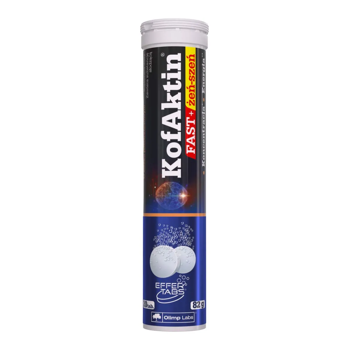 OlimpLabs KofAktin Fast + źenśenn lahustuvad tbl apelsin N20 - Product Image