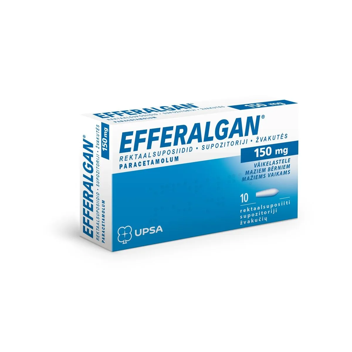 EFFERALGAN REKTAALSUPOSIIT 150MG N10 - Product Image