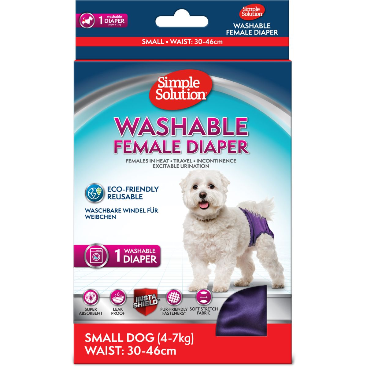 Simple Solution pestav mähe emasele koerale, S suurus, 1 tk - Product Image