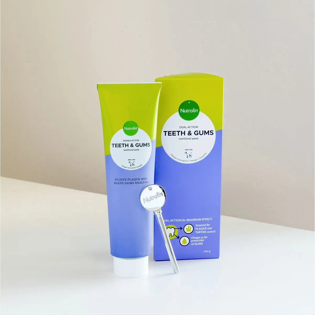 Nutrolin Teeth & Gums toiteainetepasta kassile ja koerale 200 g - Product Image