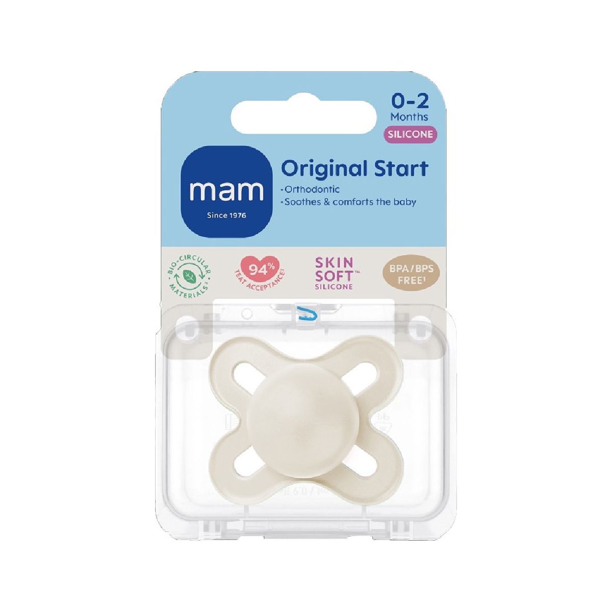 MAM START RÕNGASLUTT SILIK. 0-2 KUUD NEUTRAL N1 - Product Image