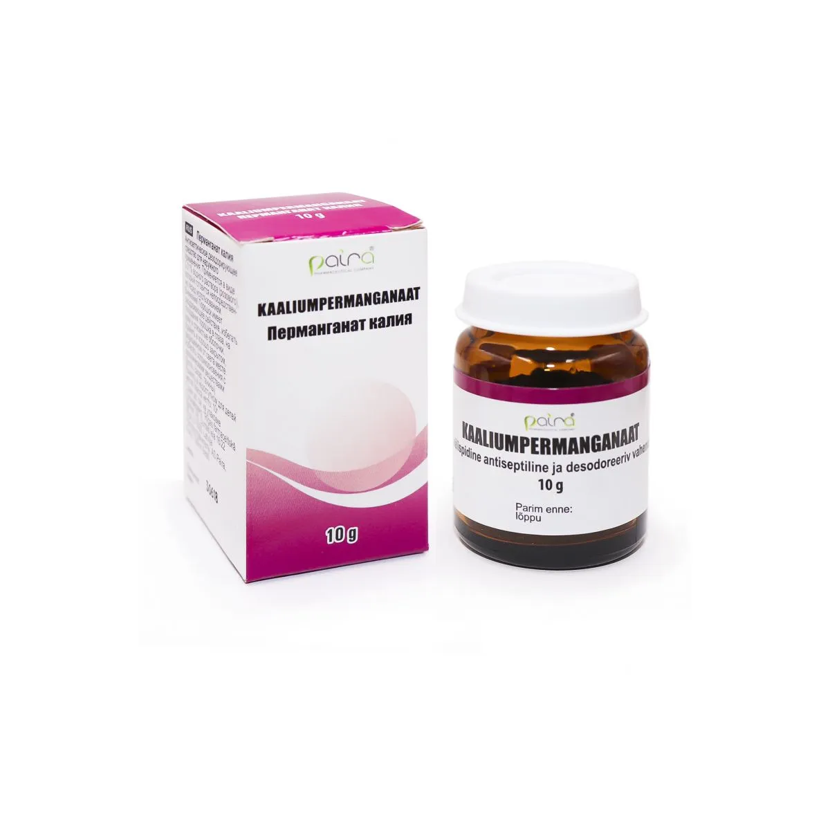 KAALIUMPERMANGANAAT 10G (PAIRA) - Product Image