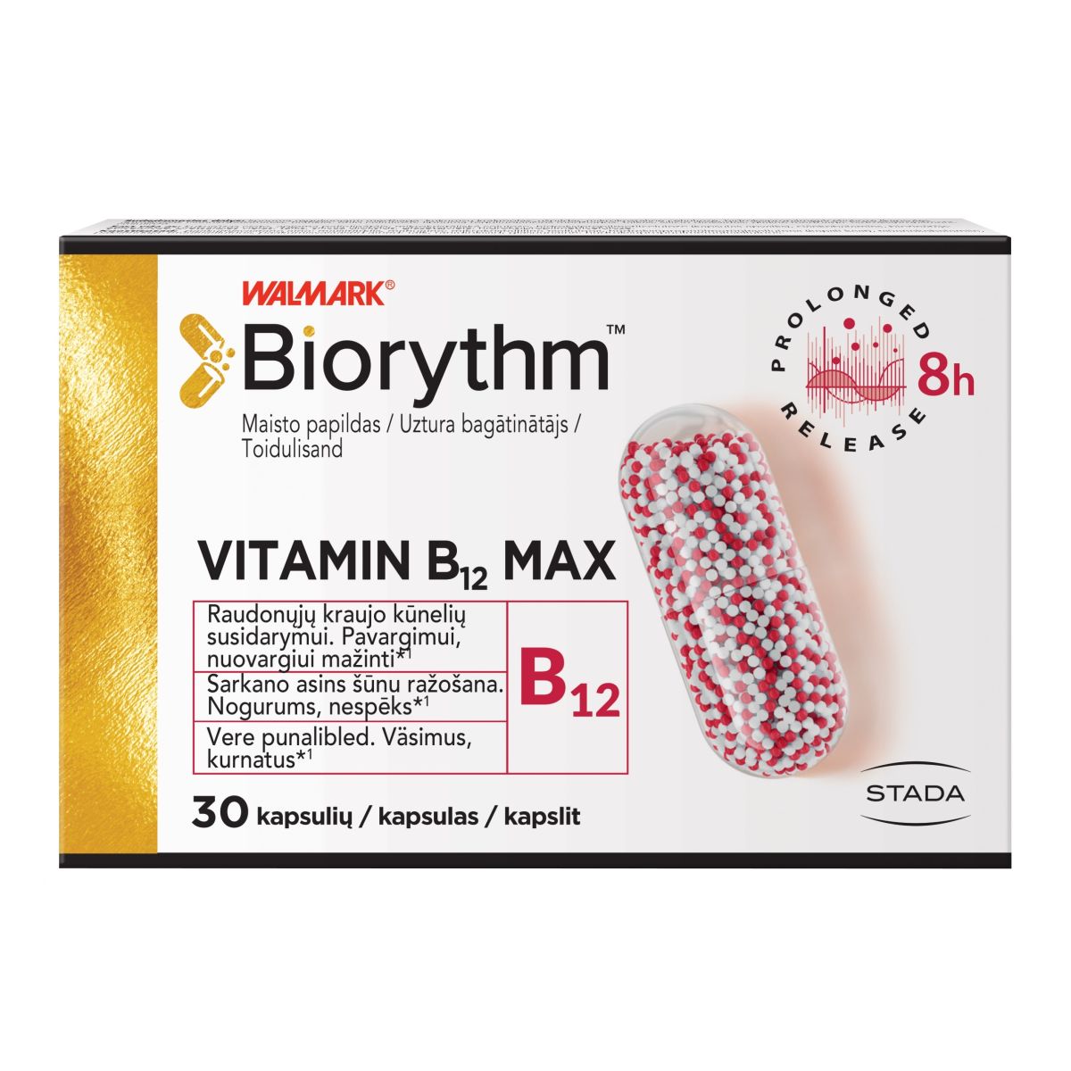 WALMARK BIORYTHM VITAMIIN B12 MAX KAPSLID N30 - Product Image