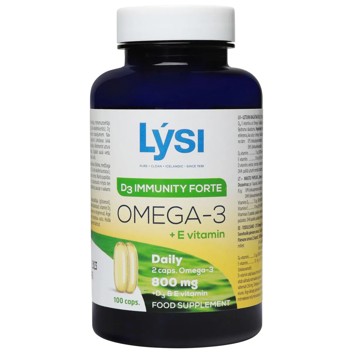 LYSI OMEGA-3 IMMUNITY FORTE KAPSLID N100 - Product Image