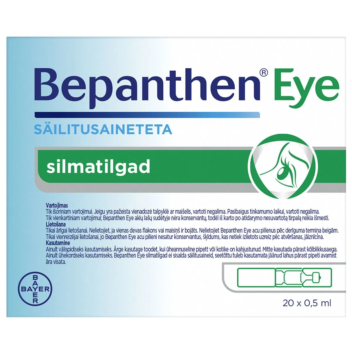 BEPANTHEN EYE SILMATILGAD 0,5ML N20 - Product Image