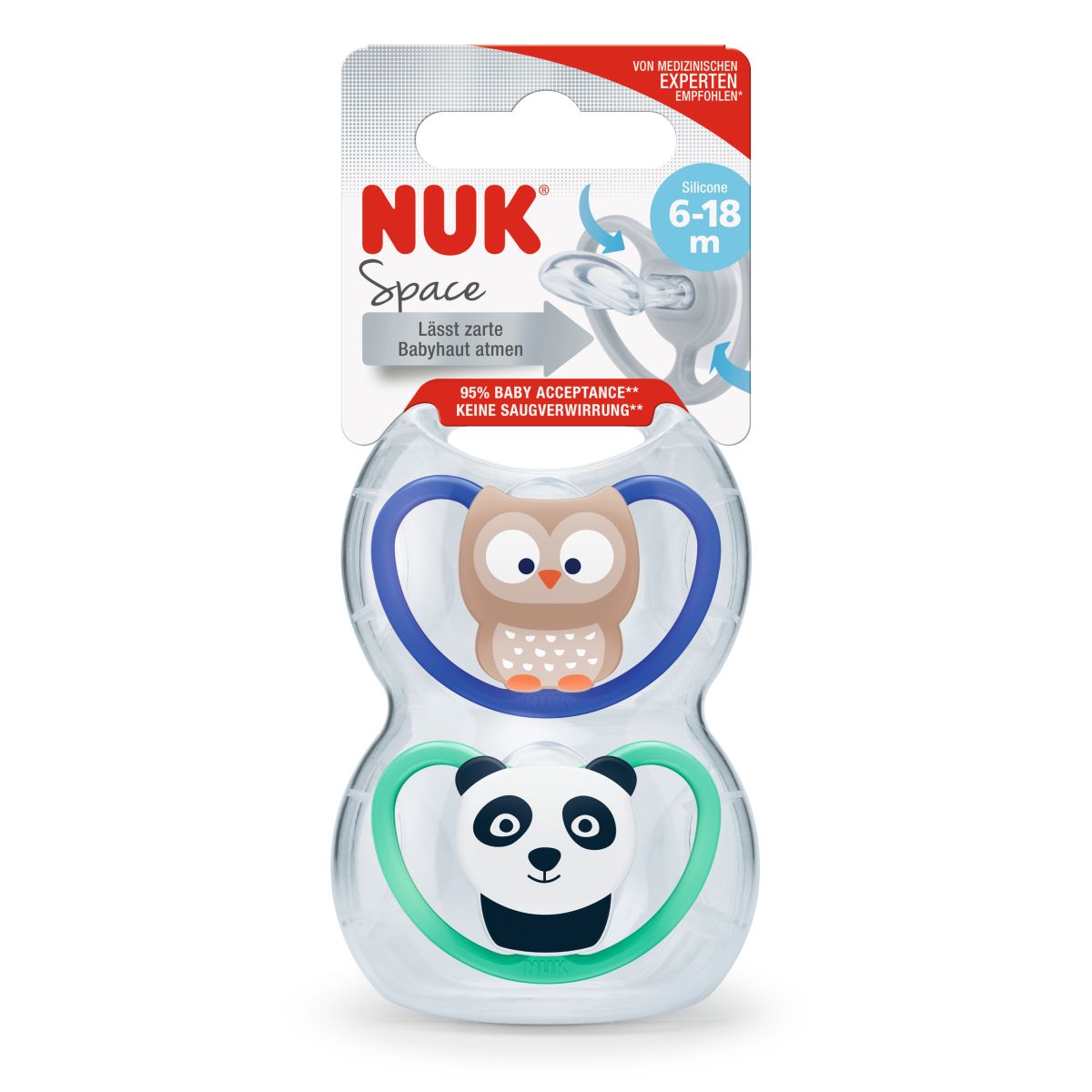 NUK RÕNGASLUTT SPACE 6-18 KUUD SIL N2 - Product Image