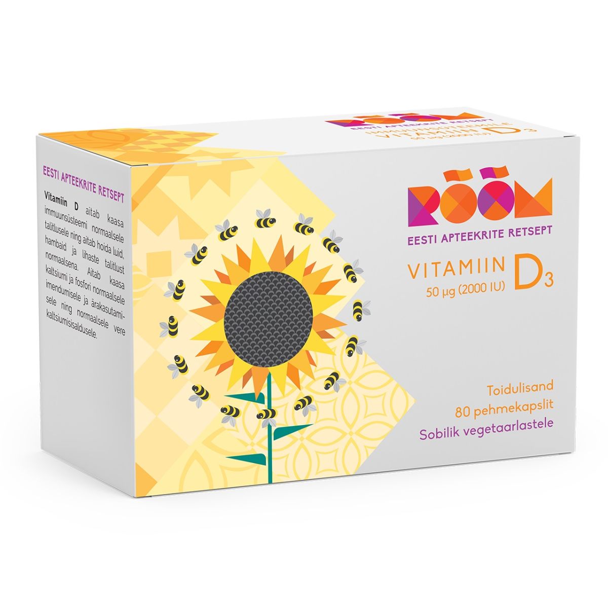 RÕÕM VITAMIIN D3 50MCG KAPSLID N80 - Product Image
