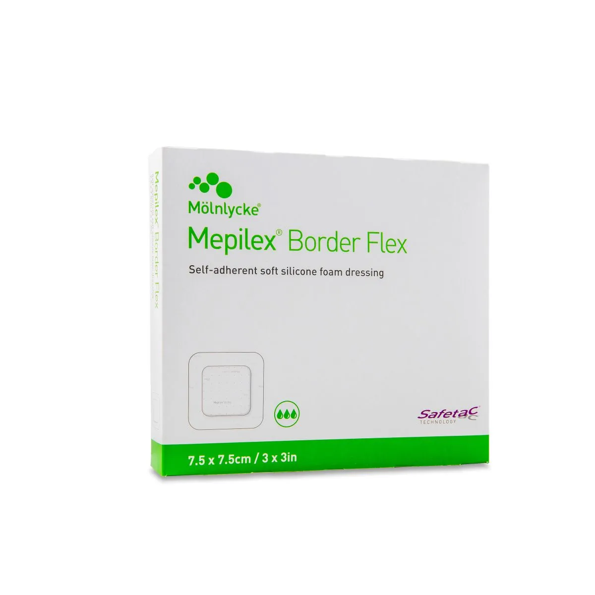 MEPILEX BORDER FLEX 7,5X7,5CM N5 STER - Product Image