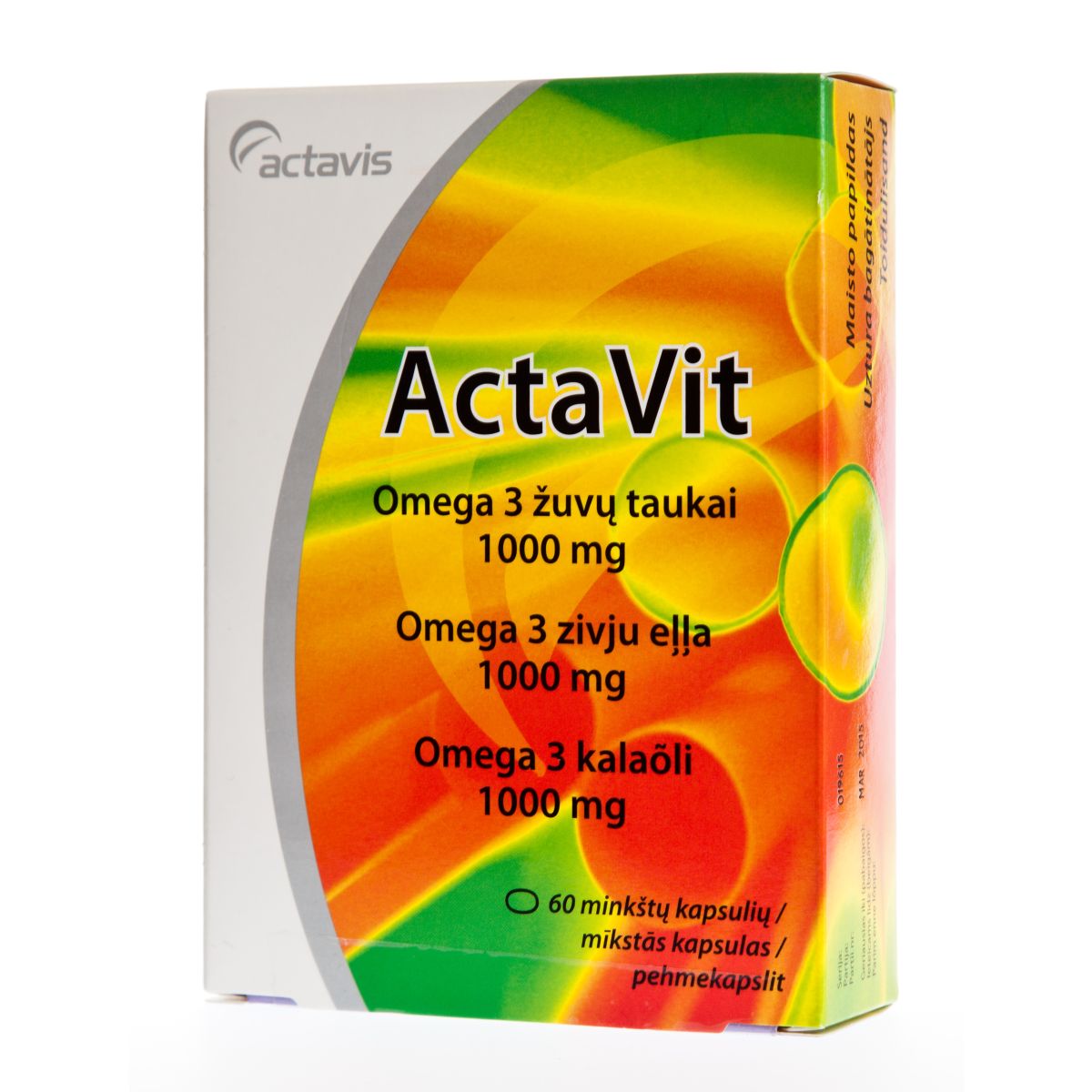 ACTAVIT OMEGA 3 KALAÕLI KAPSLID 1000MG N60 - Product Image