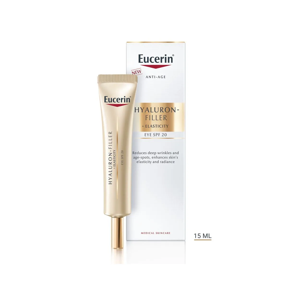 EUCERIN HYALURON FILLER+ELASTICITY SILMAÜMBRUSKREEM 15ML - Product Image
