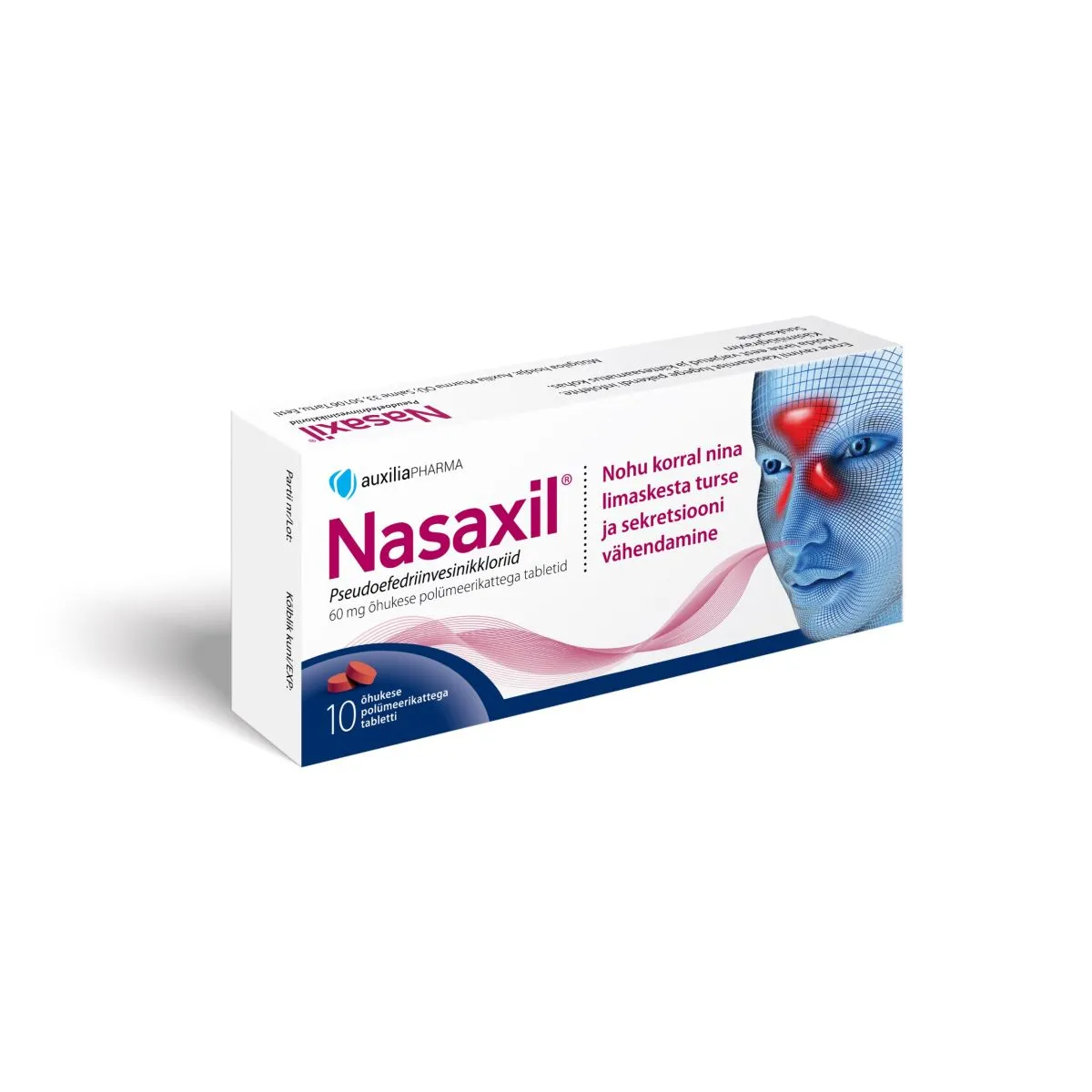 NASAXIL KATTEGA TBL 60MG N10 - Product Image