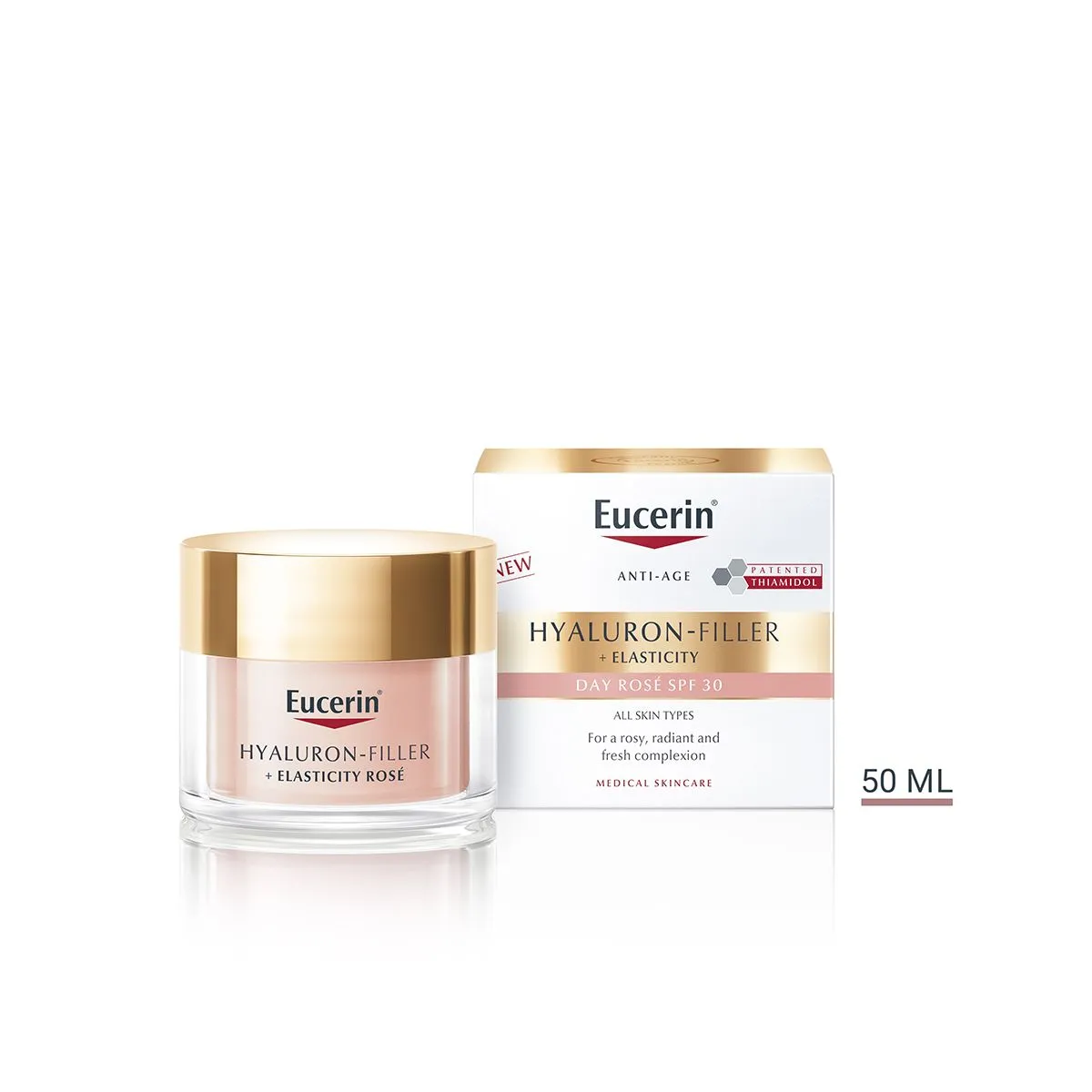 EUCERIN HYALURON FILLER+ELASTICITY ROSE PÄEVAKREEM SPF30 50ML - Product Image