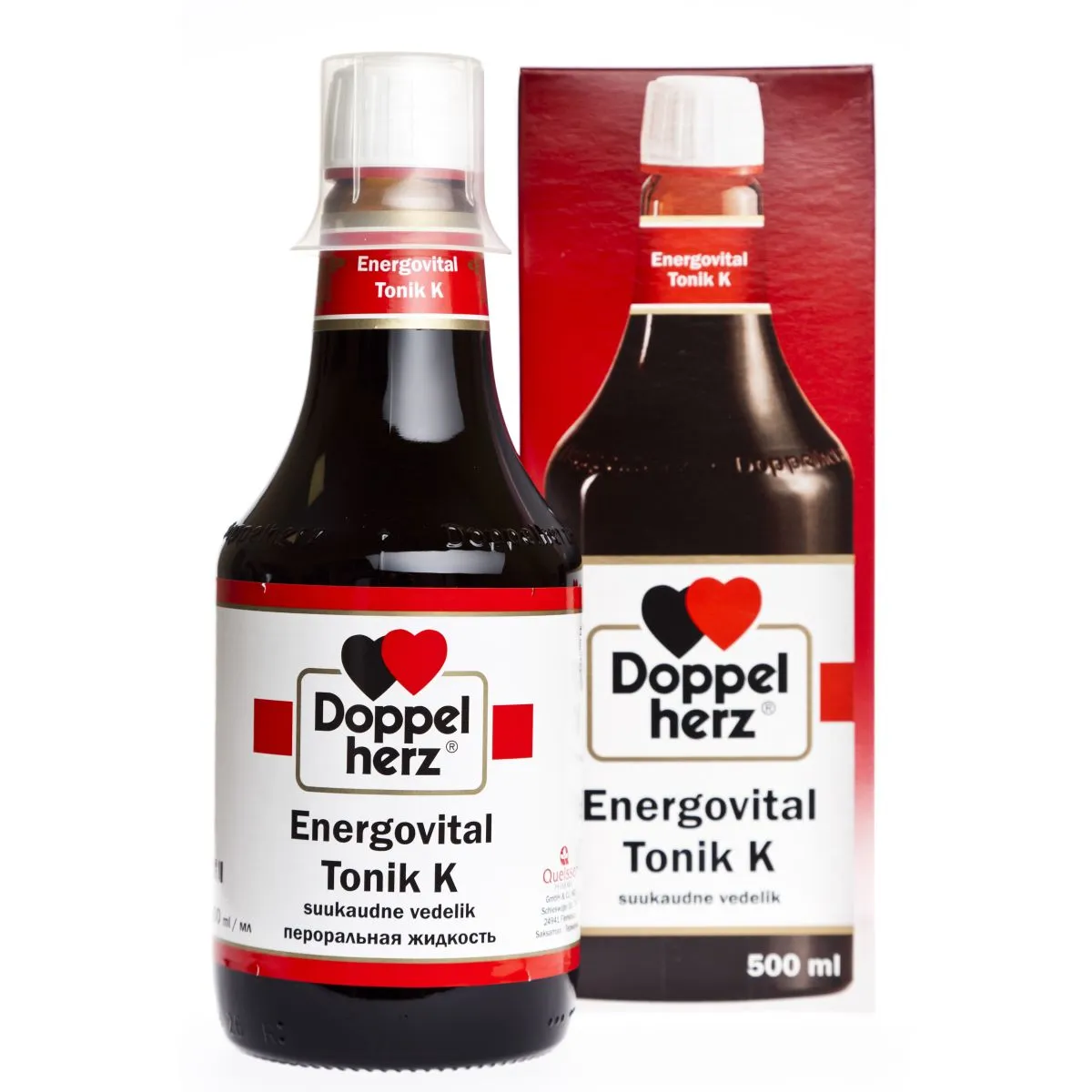 DOPPELHERZ ENERGOVITAL TONIK K 500ML SUUKAUDNE VEDELIK - Product Image