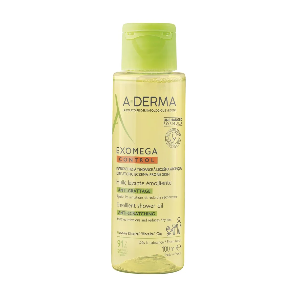 A-DERMA EXOMEGA CONTROL DUSHIÕLI ATOOPILISELE NAHALE 100ML - Product Image