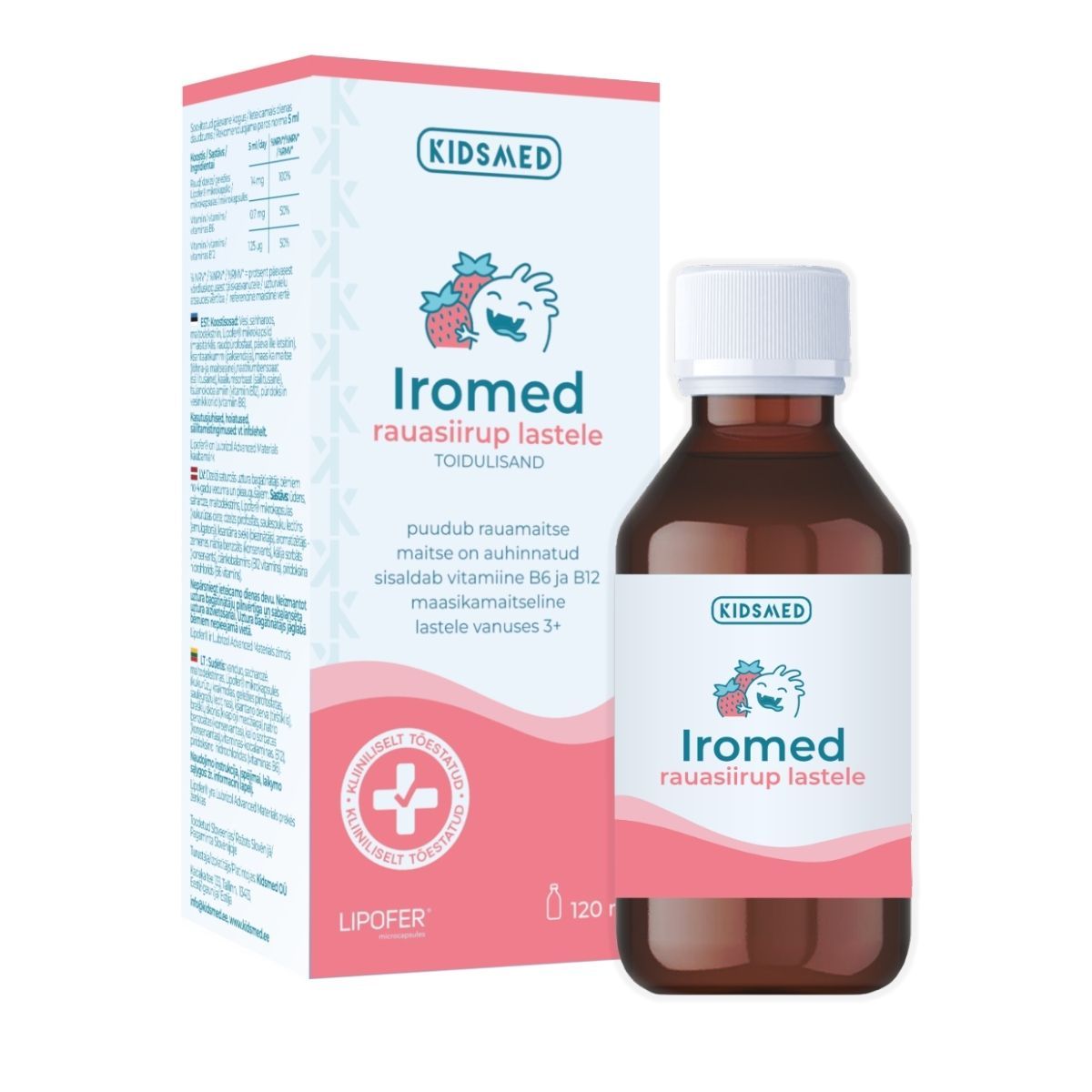 KIDSMED IROMED RAUASIIRUP LASTELE 120ML - Product Image