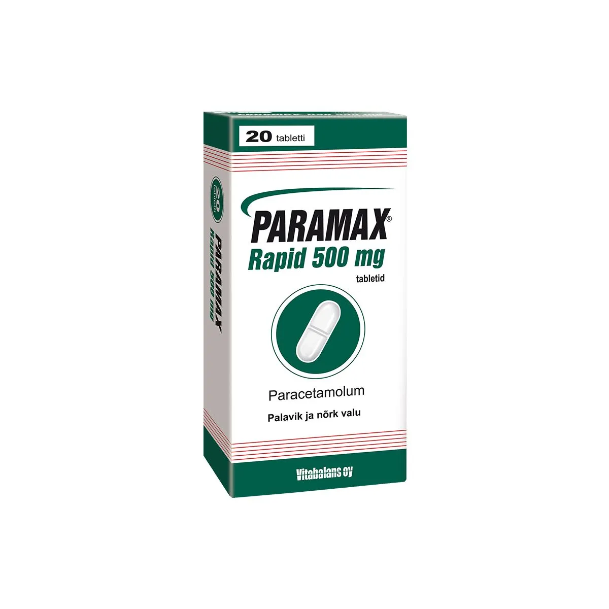 PARAMAX RAPID TBL 500MG N20 - Product Image