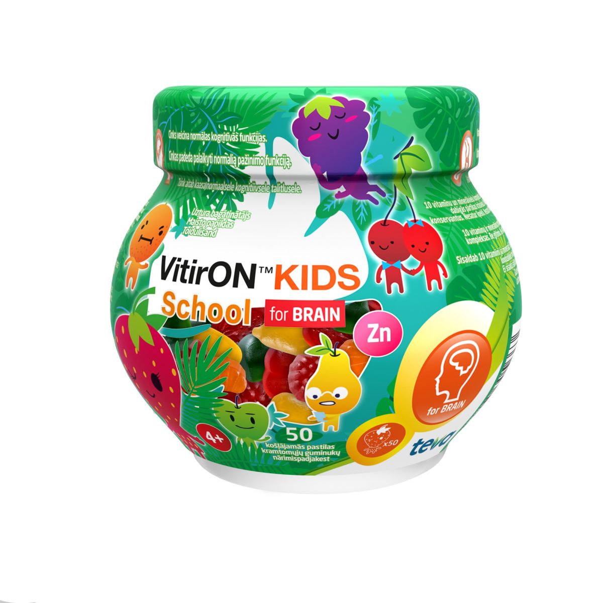 VITIRON KIDS SCHOOL NÄRIMISPADJAKESED N50 - Product Image