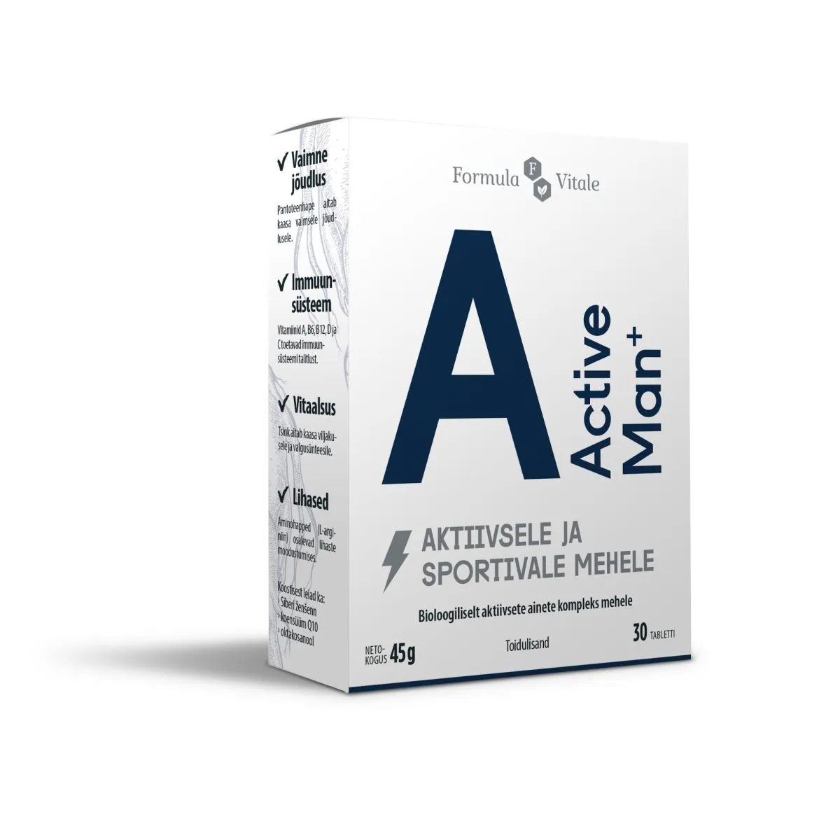 FORMULA VITALE ACTIVE MAN+ TBL N30 - Product Image