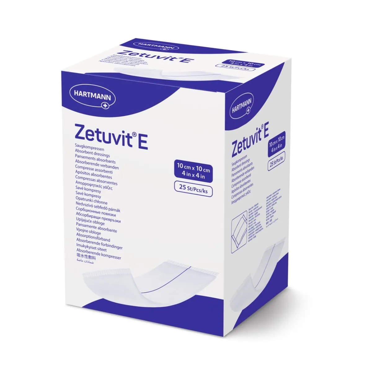 ZETUVIT E STERIILNE 10X10CM N25 - Product Image