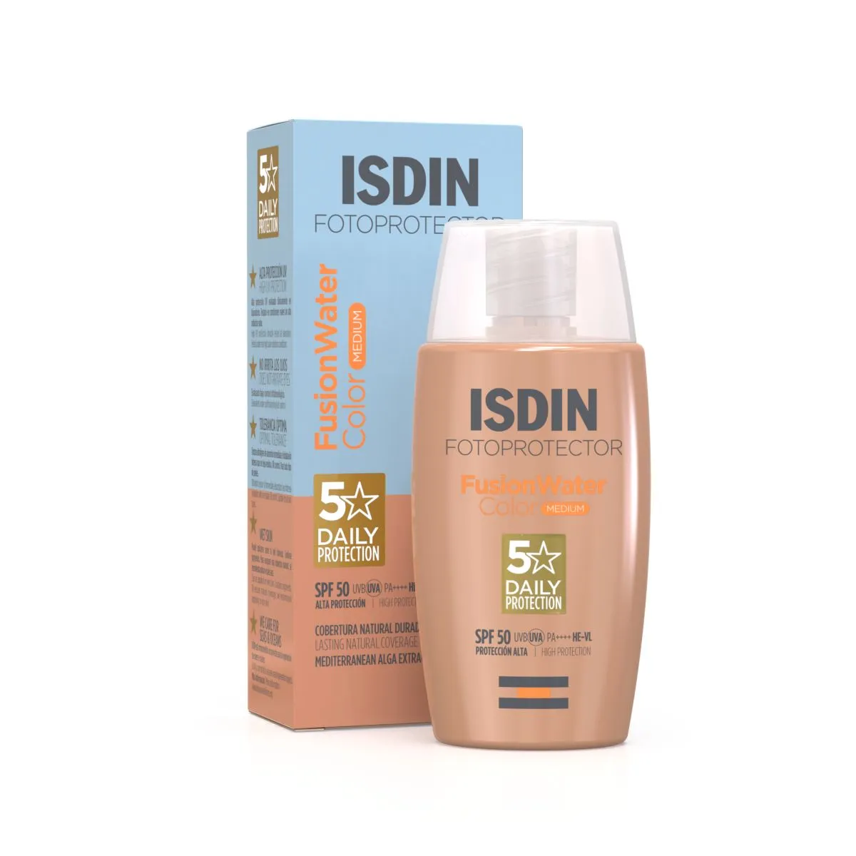 ISDIN SUN PÄIKESEKAITSEEMULSIOON TOONITUD MEDIUM SPF50 50ML - Product Image