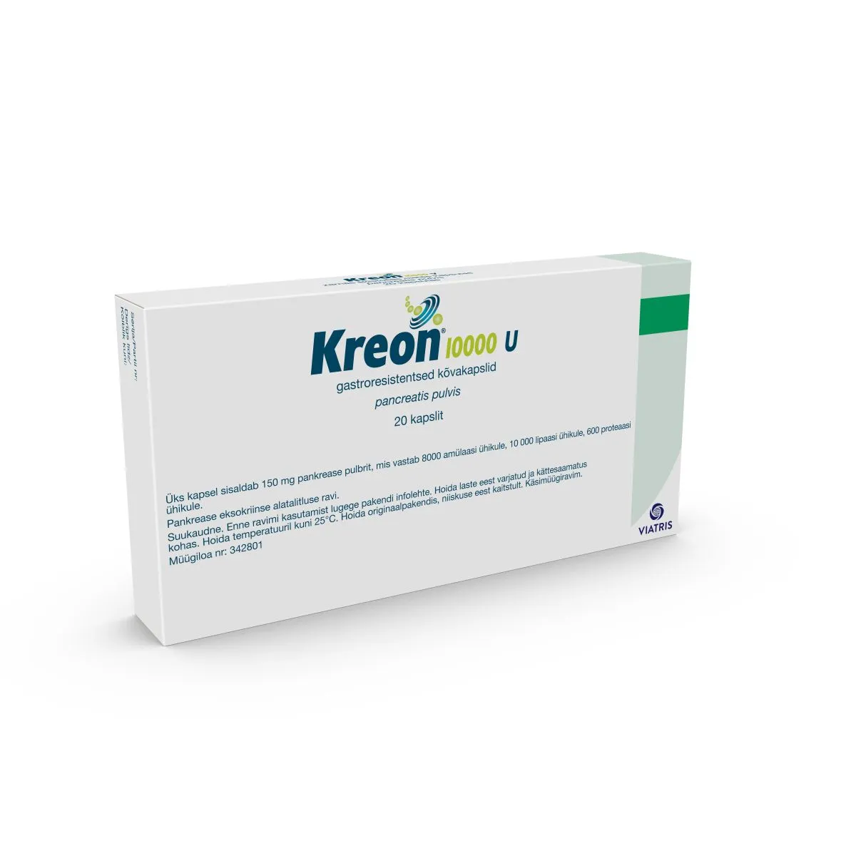 KREON 10000U 10000+8000+600TÜ N20 GASTRORESISTENTNE KAPS - Product Image