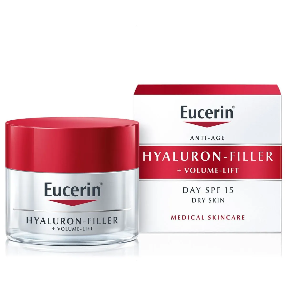 EUCERIN HYALURON FILLER+VOLUME PÄEVAKREEM KUIVALE NAHALE 50ML - Product Image