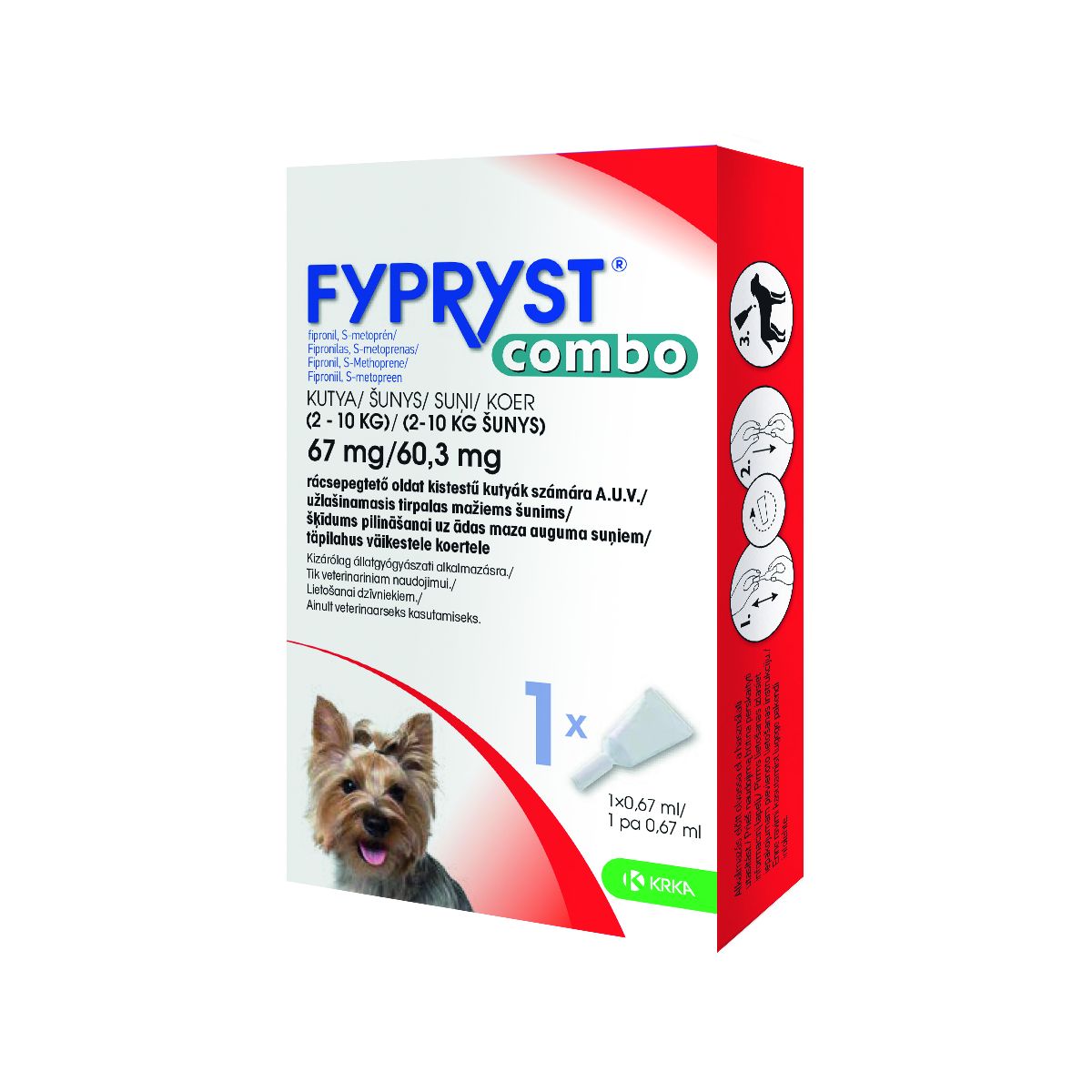 FYPRYST COMBO TÄPILAHUS 67+60,3MG/0,67ML N1 (2-10KG) - Product Image