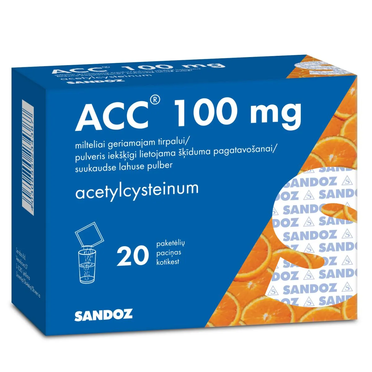 ACC 100MG SUUKAUDSE LAHUSE PULBER 100MG N20 - Product Image