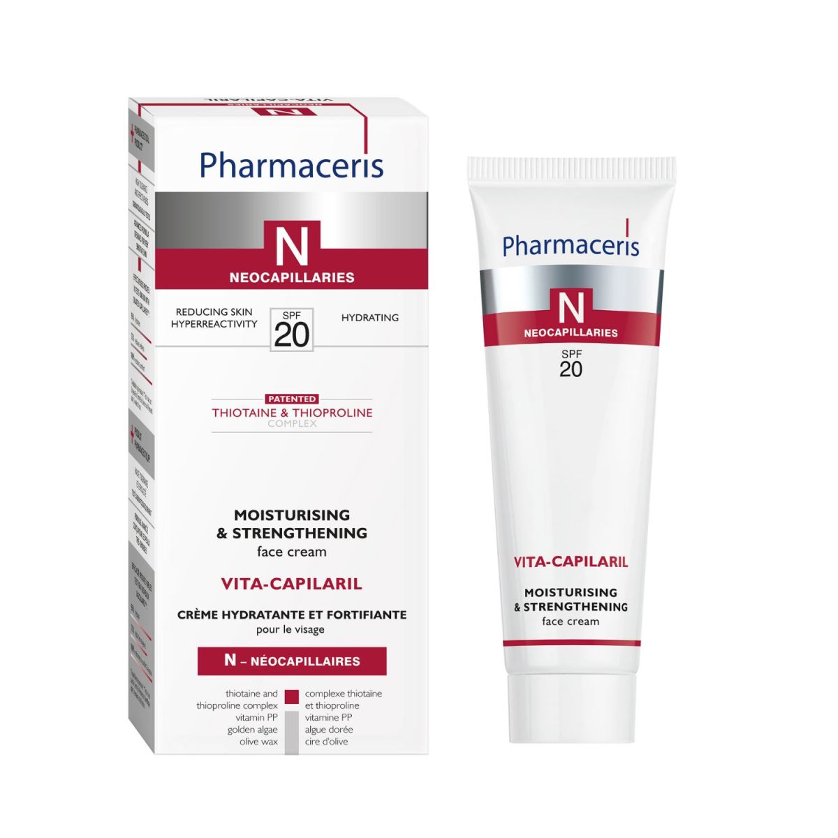 PHARMACERIS N VITA-CAPILARIL NÄOKREEM TUGEVDAV SPF20 50ML - Product Image