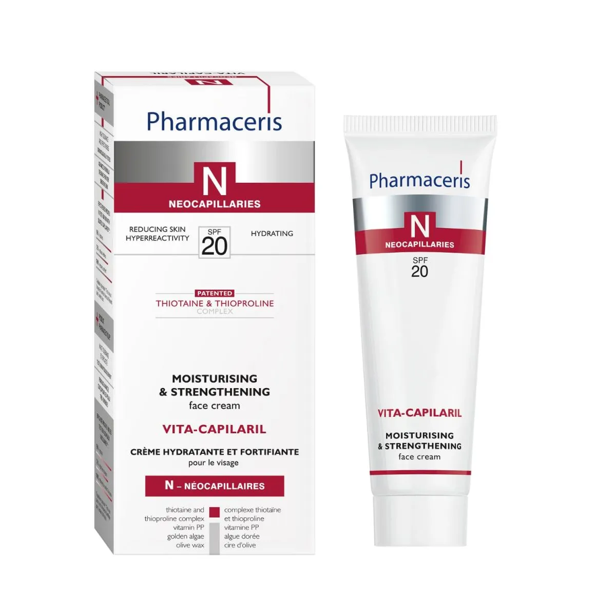 PHARMACERIS N VITA-CAPILARIL NÄOKREEM TUGEVDAV SPF20 50ML - Product Image