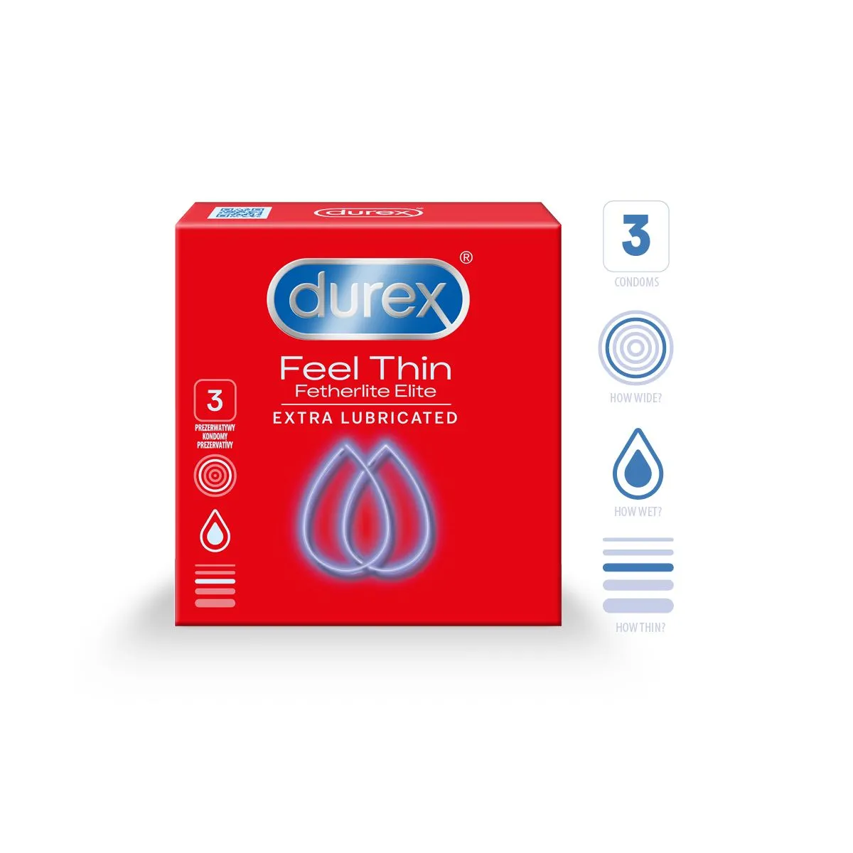 DUREX KONDOOMID FEEL THIN N3 - Product Image