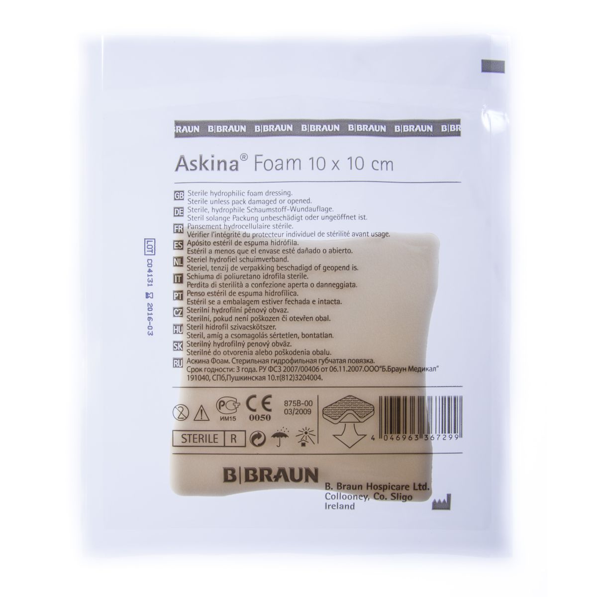 ASKINA FOAM HAAVASIDE 10X10CM - Product Image