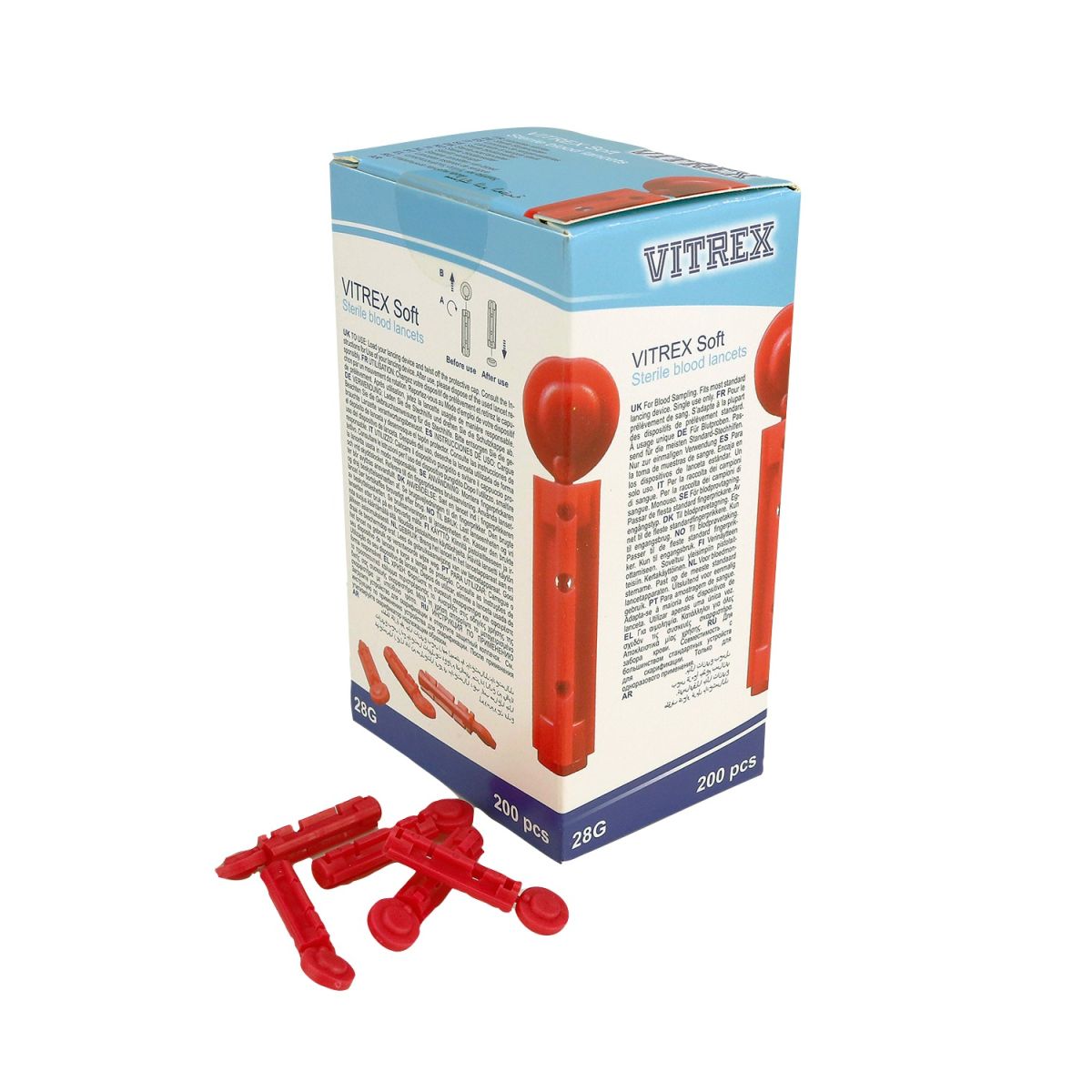 VITREX SOFT 28G LANTSETID STERIILSED N200 - Product Image