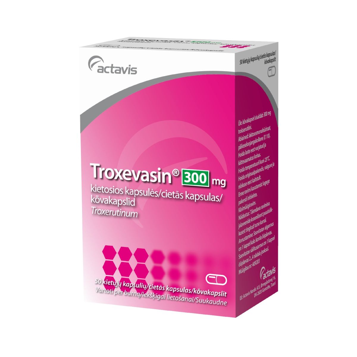 TROXEVASIN CAPS 300MG N50 - Product Image