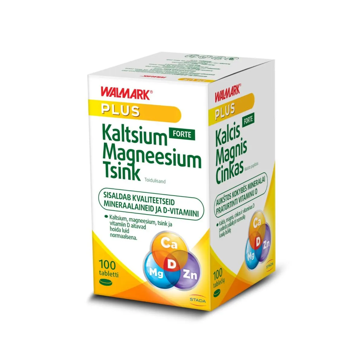 WALMARK KALTSIUM MAGNEESIUM TSINK FORTE TBL N100 - Product Image