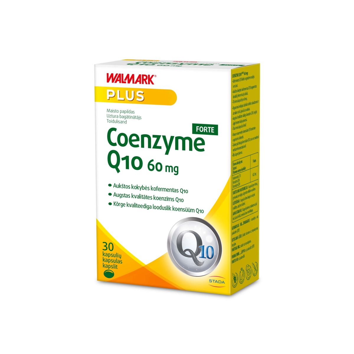 WALMARK KOENSÜÜM Q10 FORTE 60MG KAPSLID N30 - Product Image
