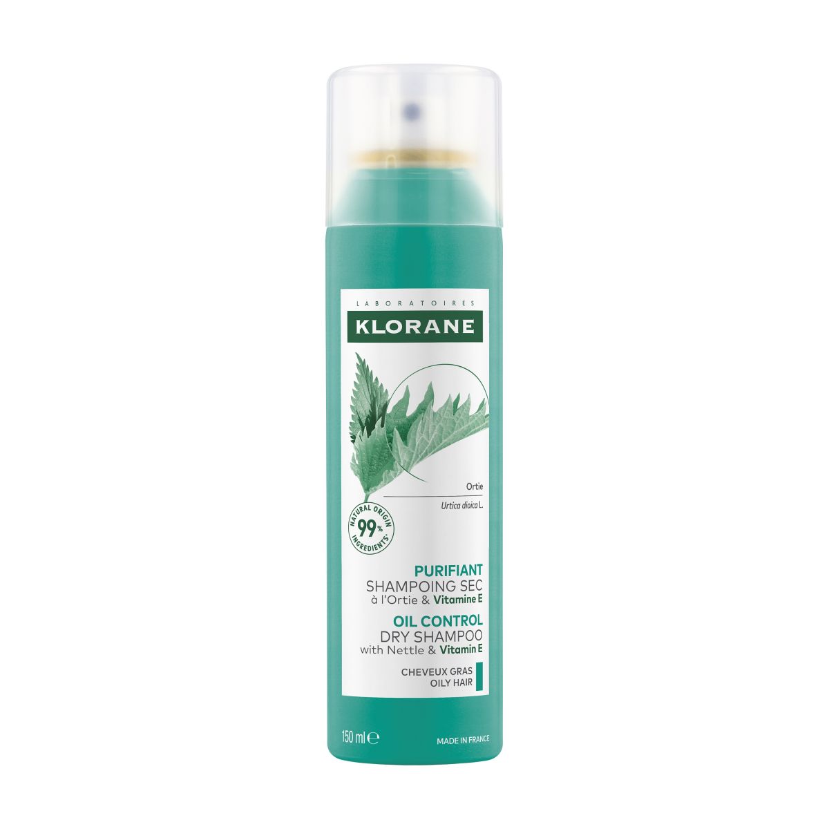 KLORANE KUIVSHAMPOON NÕGESE EKSTRAKTIGA 150ML - Product Image